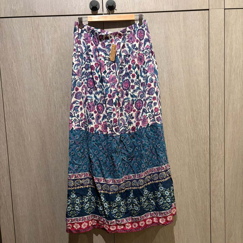 Natural Life Floral Patchwork Maxi Skirt – Women's Large NWT